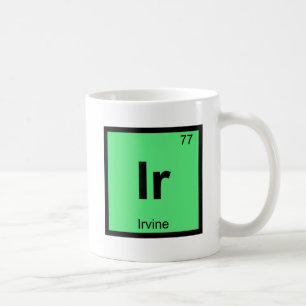 Caneca De Café Ir - Irvine Califórnia Tabela Periódica Química