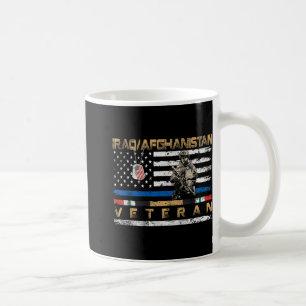 Caneca De Café Iraque Afeganistão Veterano Vintage Flag Patriótic
