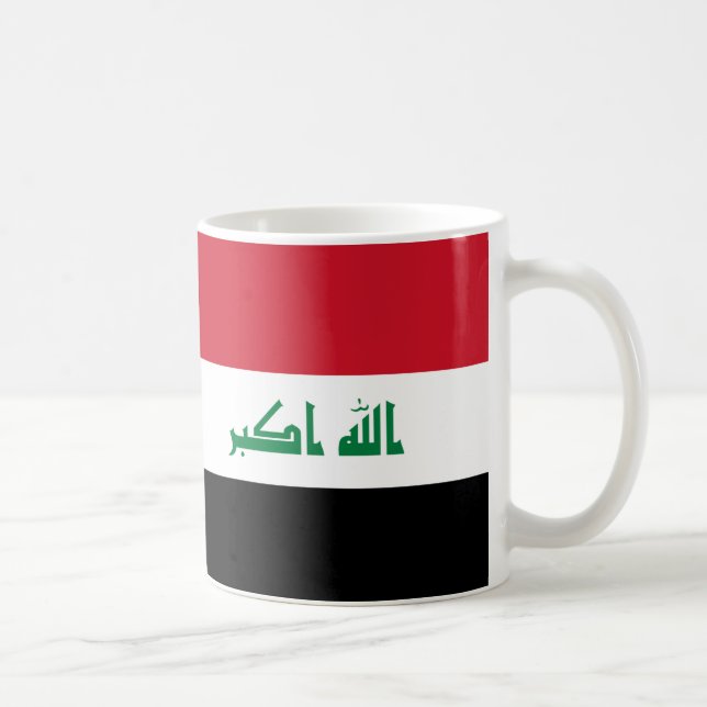 Caneca De Café Iraque Flag Cerâmico Mug (Direita)