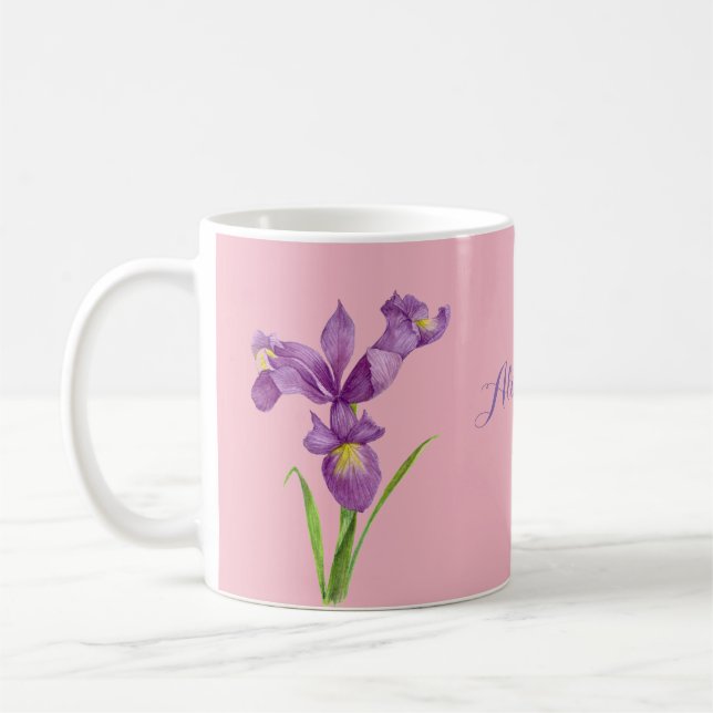 Caneca De Café Iris Mug Púrpura Personalizada (Esquerda)