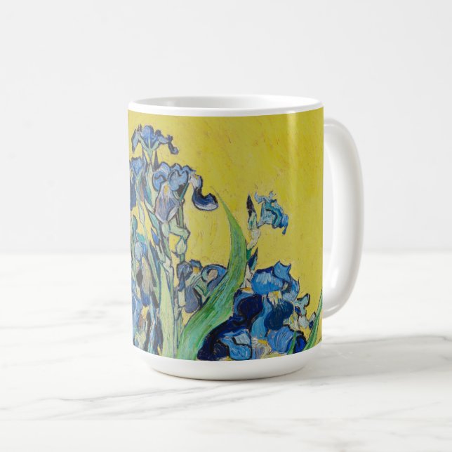 Caneca De Café Irises Vincent van Gogh (Frente Esquerda)
