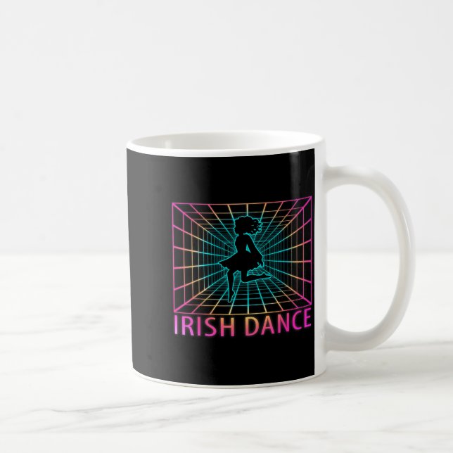 Caneca De Café Irish Dance Retro Dancer Gift  (Direita)
