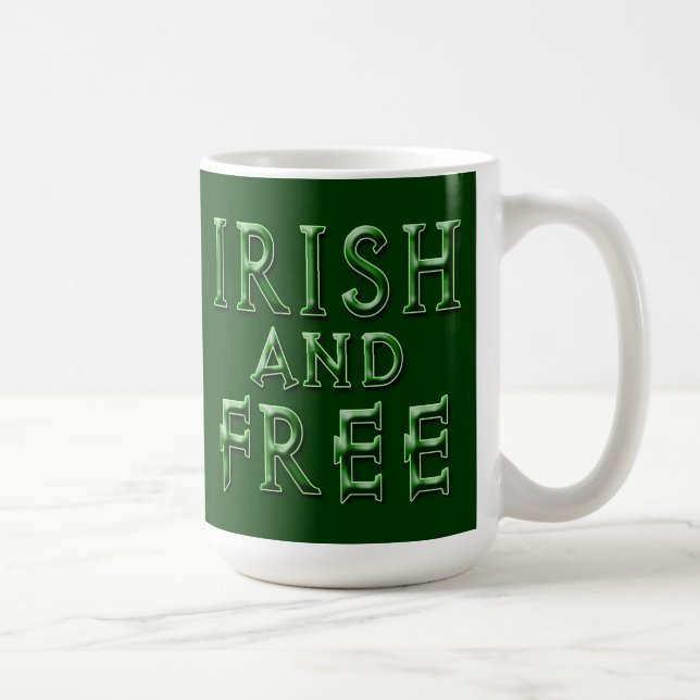 Caneca De Café IRISH e GRATUITO para Ruas. (Direita)