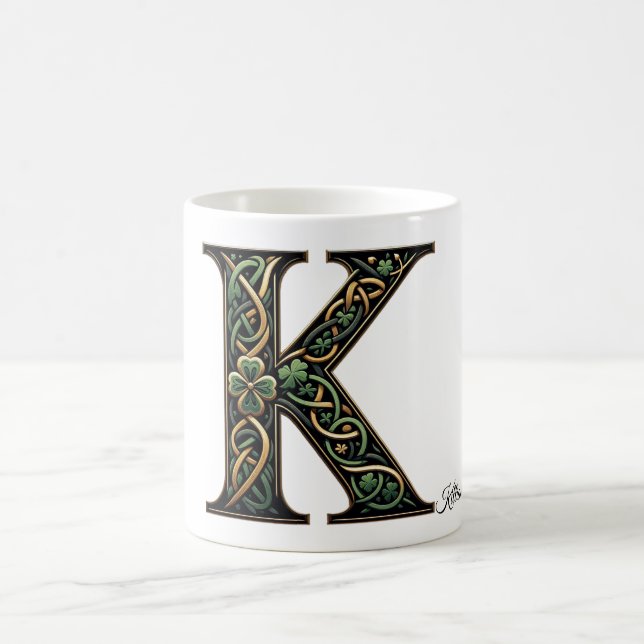 Caneca De Café Irish K Monogram Coffee Mug (Centro)