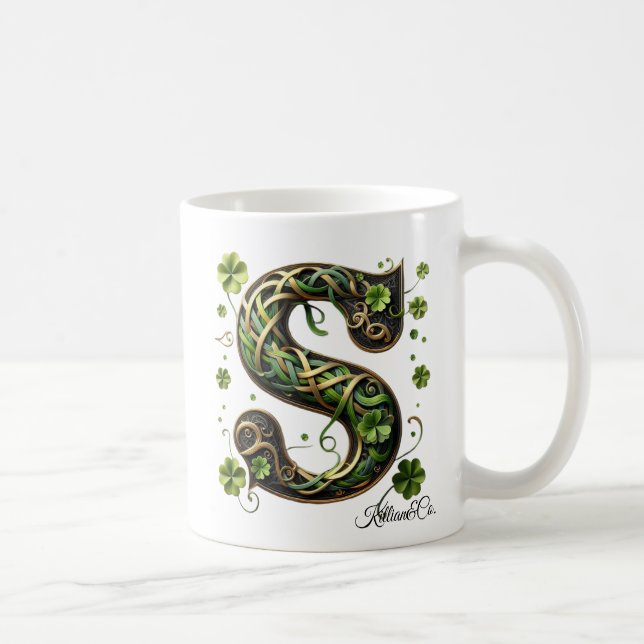 Caneca De Café Irish S Monogram Coffee Mug (Direita)