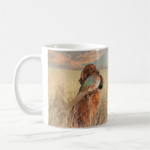 Caneca De Café Irish Setter com faisão