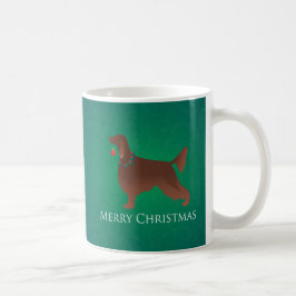 Caneca De Café Irish Setter Dog Felry Design de Natal