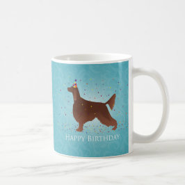 Caneca De Café Irish Setter Happy Birthday Design