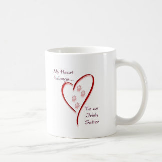 Caneca De Café Irish Setter Hearts Pertence