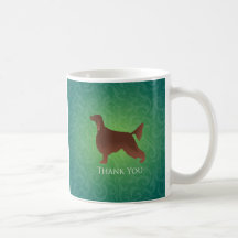 Irish Setter Obrigado Silhouette a verde