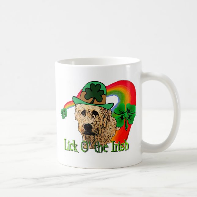 Caneca De Café Irish Wolfhound St Patricks (Direita)