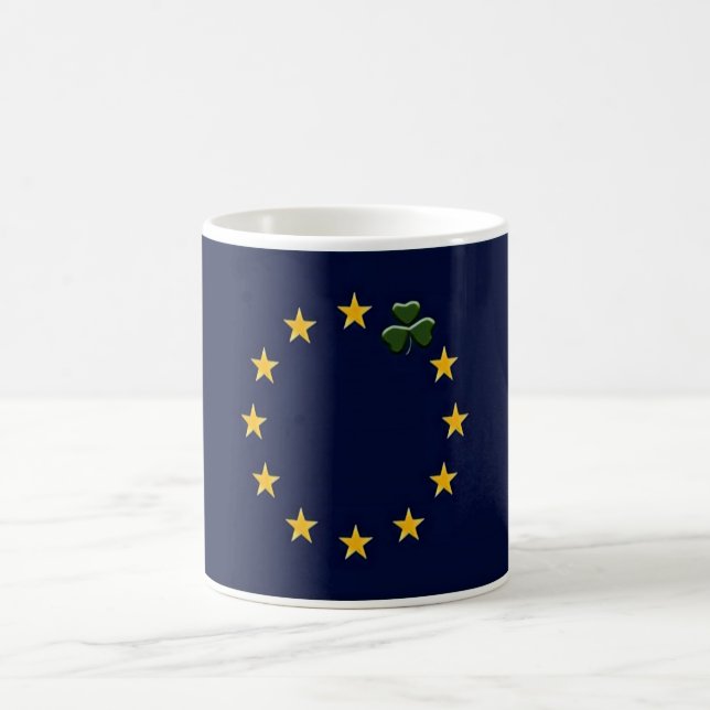 Caneca De Café Irlanda - Bandeira do Tema Europeu - (Centro)