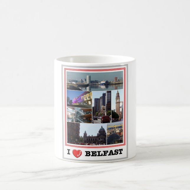 Caneca De Café Irlanda norte - Belfast - I Love - (Centro)