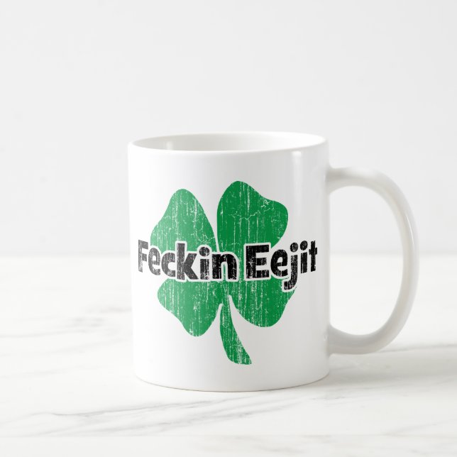 Caneca De Café Irlandês Feckin Eejit (Direita)