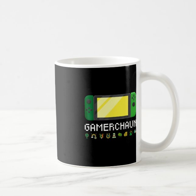 Caneca De Café Irlandês Video Game Controller Leprechaun Boys Rua (Direita)