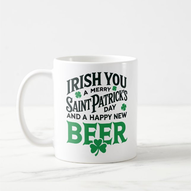 Caneca De Café Irlandês Você Feliz Santa Patrick Feliz Cerveja No (Esquerda)