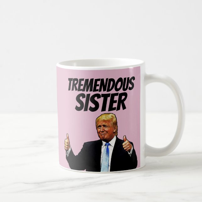CANECA DE CAFÉ IRMÃ CAFÉ MUG, DONALD TRUMP ENGRAÇADO (Direita)