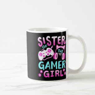 Caneca De Café Irmã Da Garota Gamer Groovy Aniversário Vídeo Gam