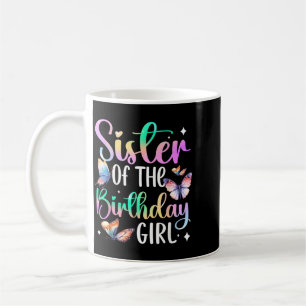 Caneca De Café Irmã Da Menina Do Aniversário Festa De Borboleta