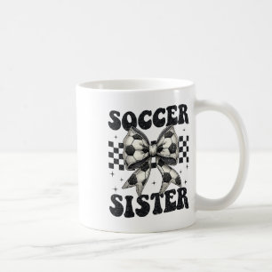 Caneca De Café Irmã de Futebol Coquete Engraçada Arco Irmã de Fut
