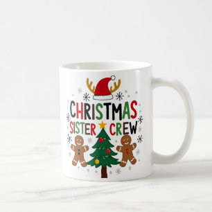Caneca De Café Irmã de Natal Tripulação Festiva Gingerpão Amigos