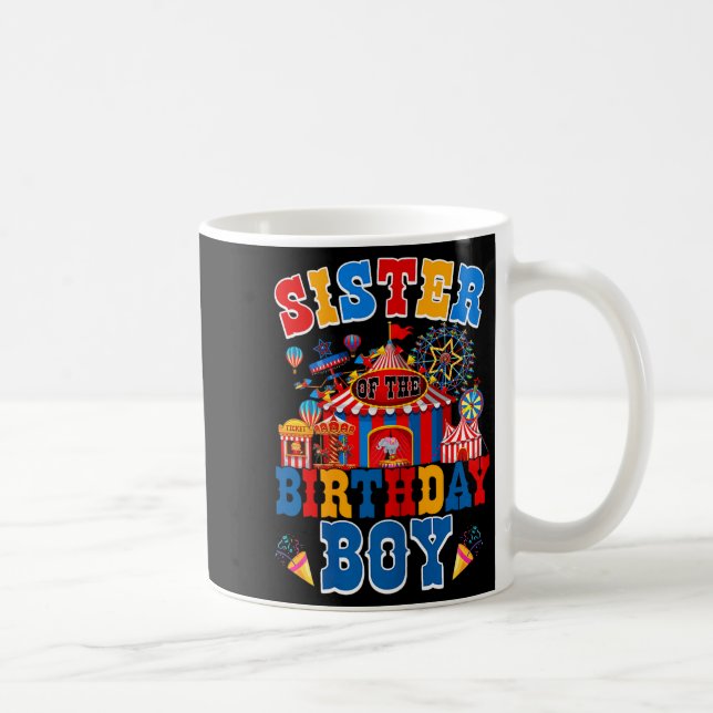 Caneca De Café Irmã do aniversário para circo de menino carnaval (Direita)