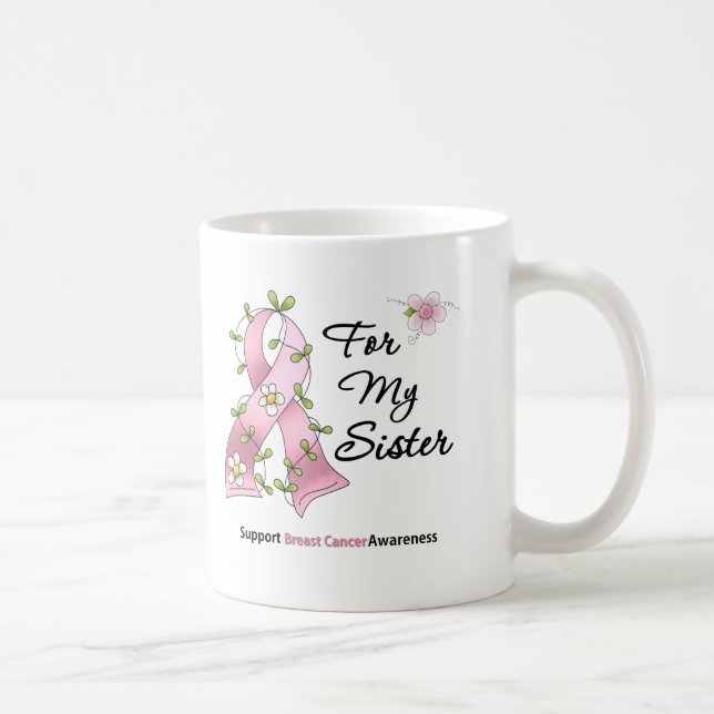 Caneca De Café Irmã do apoio ao cancer de mama (Direita)