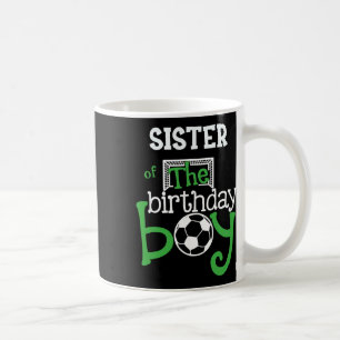 Caneca De Café Irmã Do Jogador De Futebol Do Menino Do Aniversári