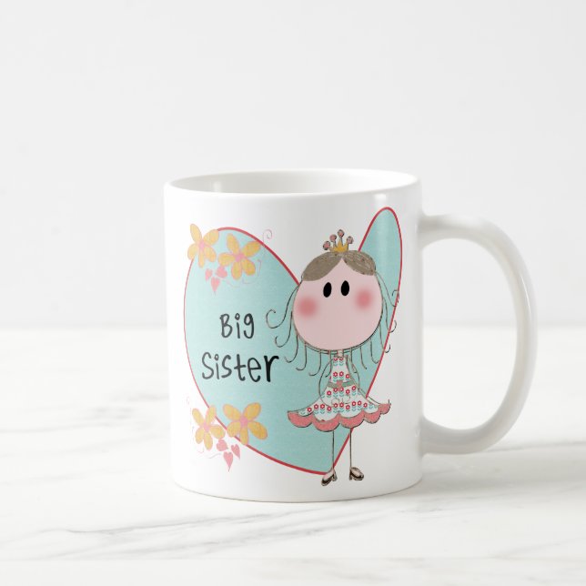 Caneca De Café Irmã Grande Princesa do Coração Azul (Direita)