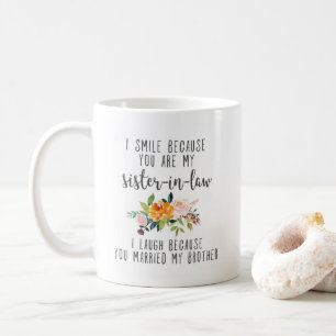 Caneca De Café Irmã na lei, engraçada Gift Mug