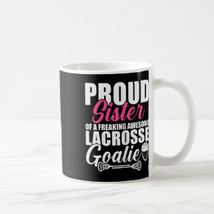 Caneca De Café Irmã Orgulhosa De Uma Goalie Incrível De Lacrosse