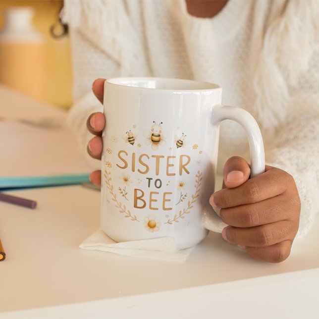 Caneca De Café Irmã para Abelha - Abelha Bonita (Criador carregado)