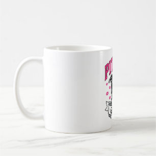 Caneca De Café Irmã Pitbull Design Vetorial de Amante de Cachorro