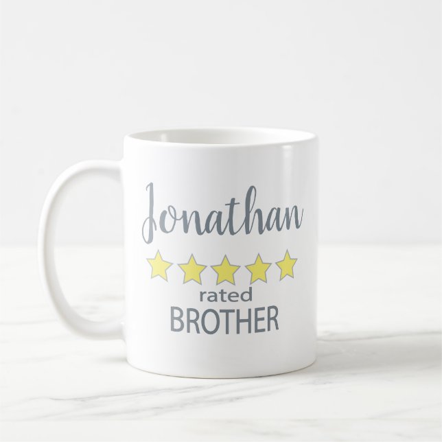 Caneca De Café Irmão classificado com 5 estrelas (Esquerda)