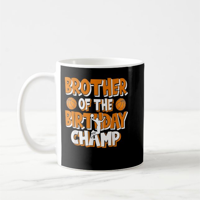 Caneca De Café Irmão Da Peça De Basquete De Boys De Aniversário (Esquerda)