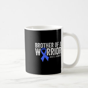 Caneca De Café Irmão de um Guerreiro T1d Suportes de Fita Azul Di