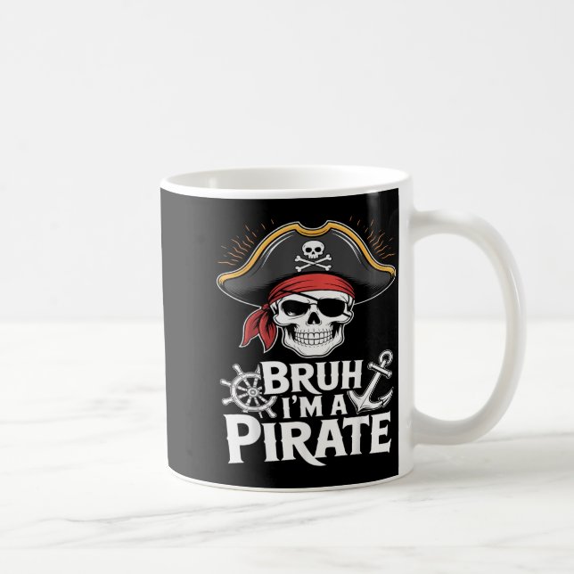Caneca De Café Irmão Eu Sou Um Pirata Camisa Engraçada de Hallowe (Direita)