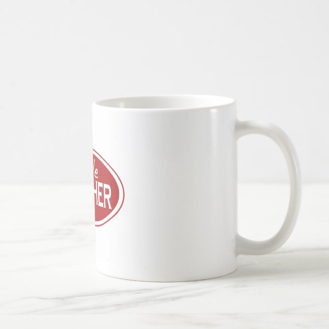 Caneca De Café Irmão mais novo (oval) (Direita)
