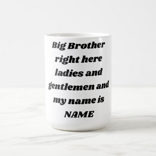 Caneca De Café Irmão Mais Velho Nome Personalizado – Design de Fa