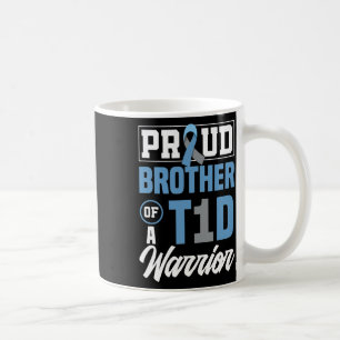 Caneca De Café Irmão Orgulhoso de um Guerreiro T1d Conscientizaçã