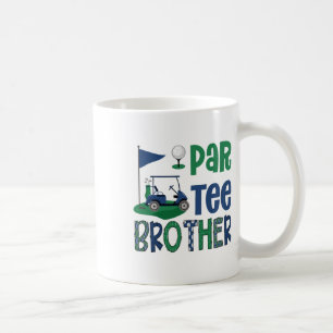 Caneca De Café Irmão Par-tee Amante do Golfe Aniversário Família