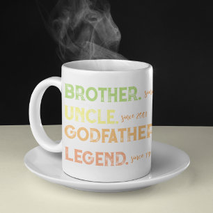 Caneca De Café Irmão Tio Padrinho Lenda Desde Ano