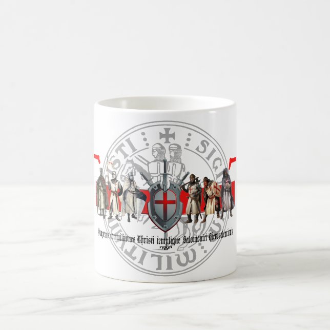 Caneca De Café irmãos de templário com selo taça (Centro)