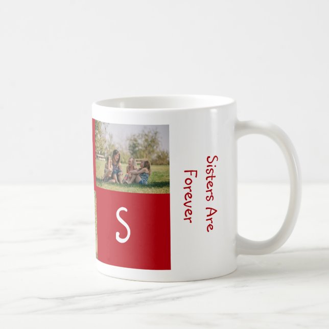 Caneca De Café Irmãs Bonitas São Para Sempre Fotos Personalizadas (Direita)