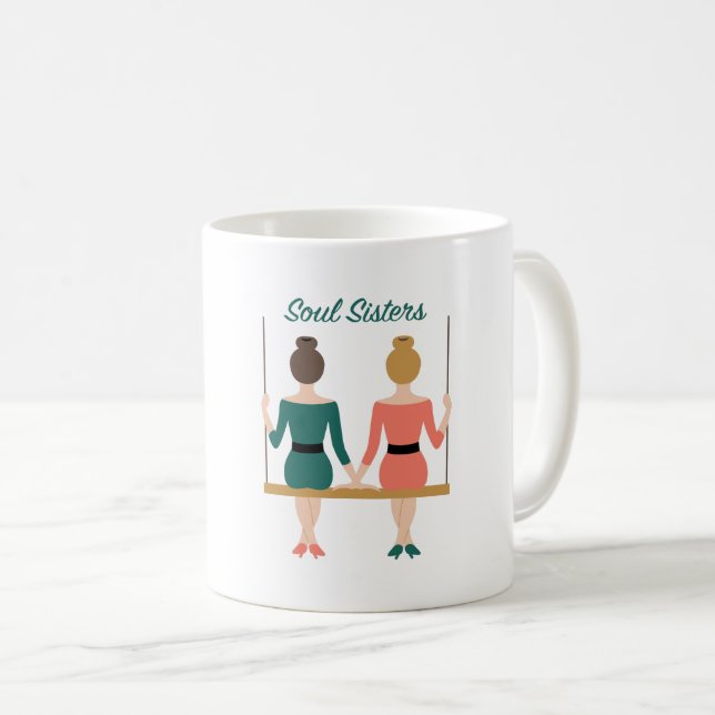 Caneca De Café Irmãs de Alma (Frente Esquerda)
