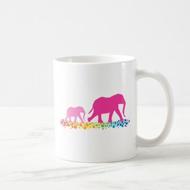 Caneca De Café Irmãs de Elephant Walking (Direita)