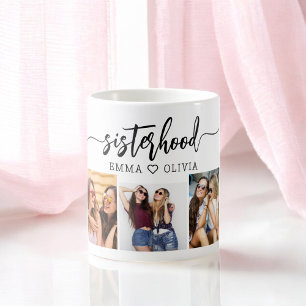 Caneca De Café Irmãs Irmãs Irmãs 3 Colagem Fotográfica