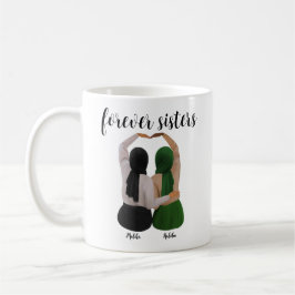 Caneca De Café Irmãs para sempre personalizadas presentes Hijabi