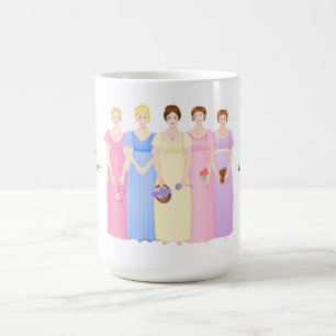 Caneca De Café Irmãs Personalizáveis da Era de Regência