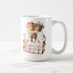Caneca De Café Irmãs Primeiro Amigas Para Sempre Dois Ursos